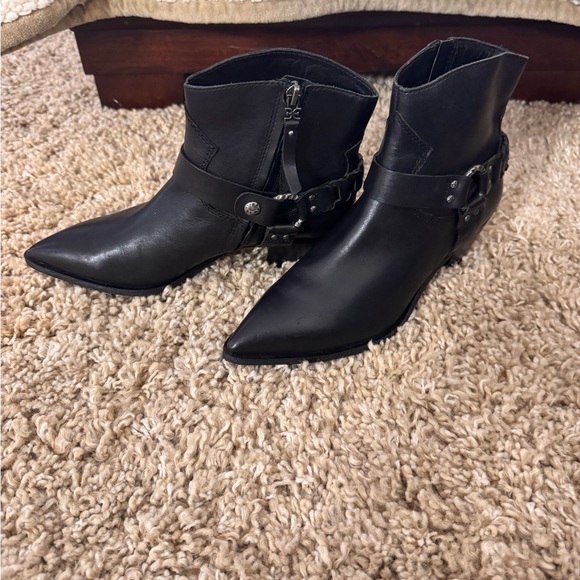Sam Edelman Riker Leather Moto Ankle Bootie Size 8 - Picture 3 of 11
